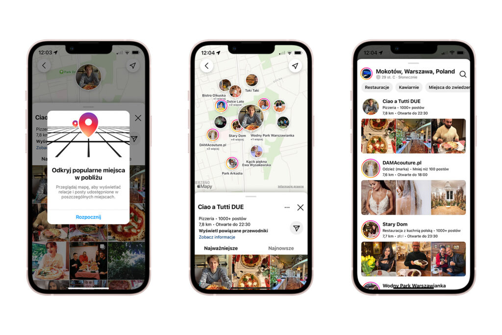 Instagram wprowadza widok map